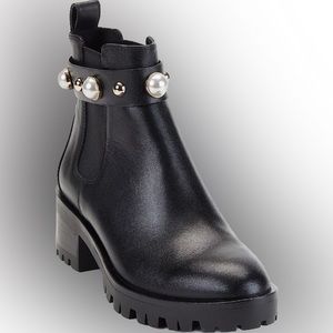NWOT Karl Lagerfeld Black Leather Boots Sz 9